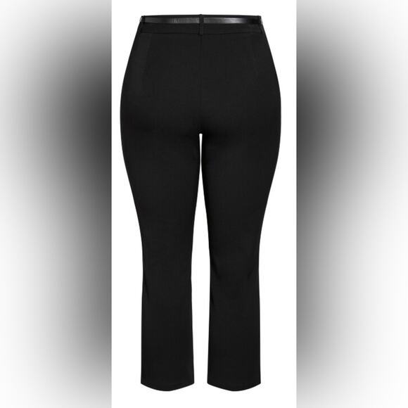 City Chic Black Pants with Belt - Picture 6 of 9